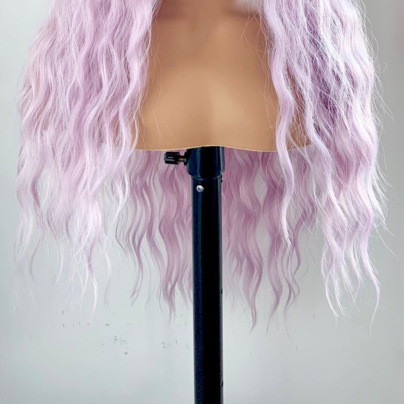 Gorgeous Lilac Pearl Loose Wave Premium Fiber Lace Front Wig - Picture 2 of 15